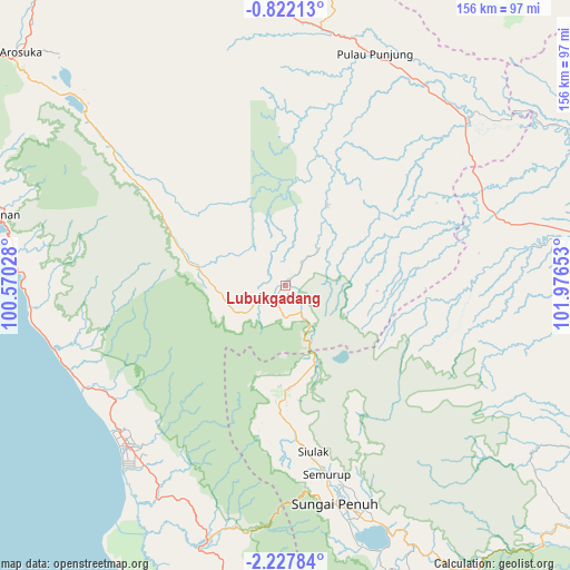 Lubukgadang on map