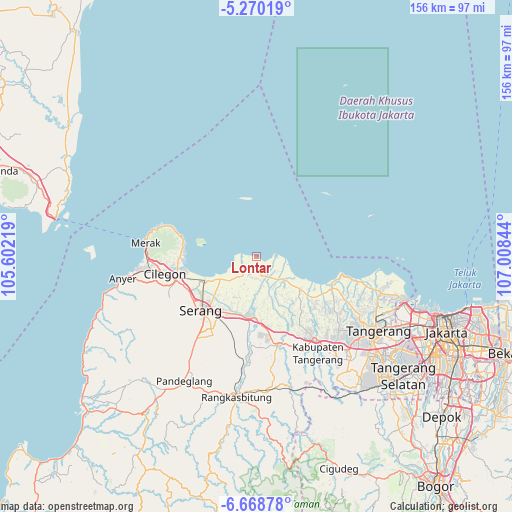 Lontar on map