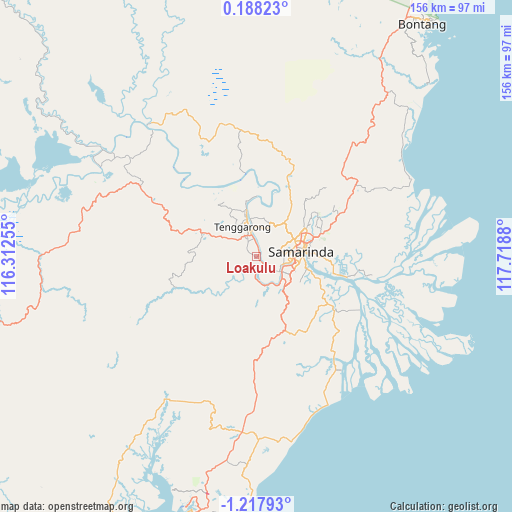 Loakulu on map