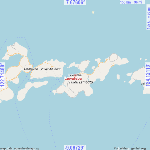 Lewoleba on map