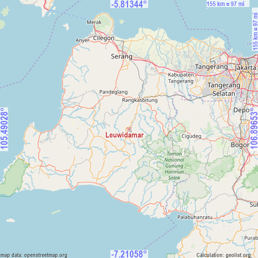 Leuwidamar on map