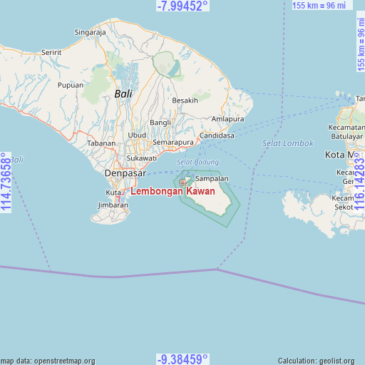 Lembongan Kawan on map