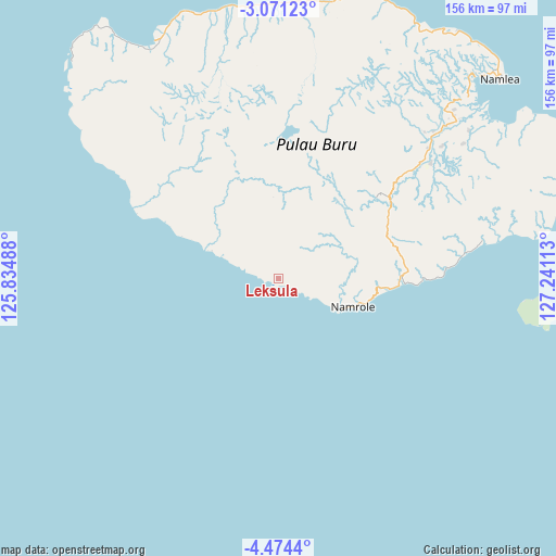 Leksula on map