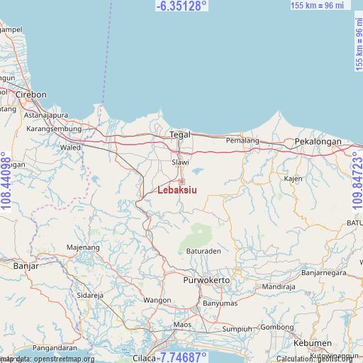 Lebaksiu on map