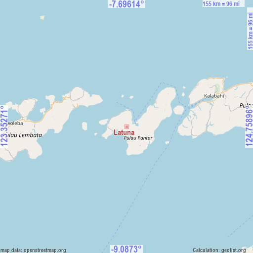 Latuna on map