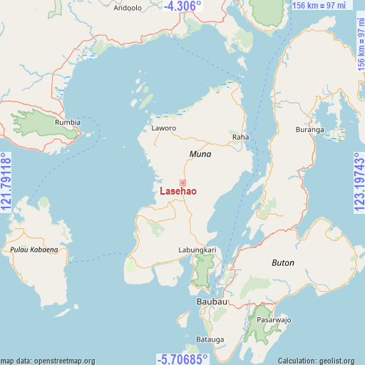 Lasehao on map