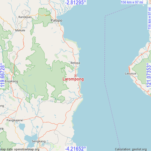 Larompong on map