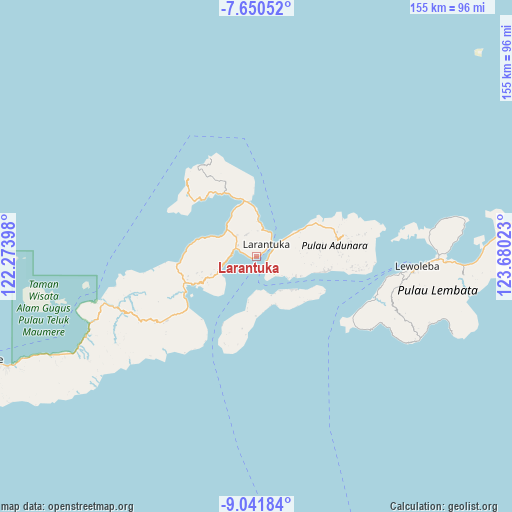 Larantuka on map