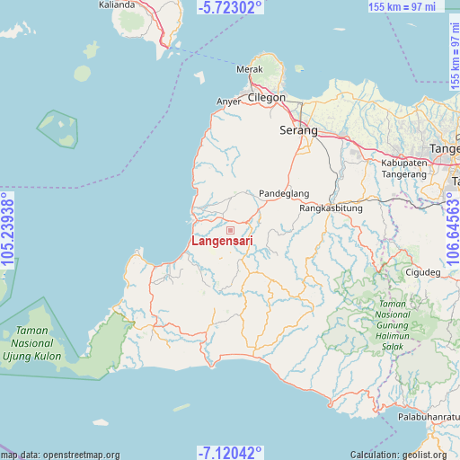 Langensari on map