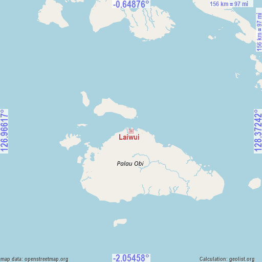 Laiwui on map