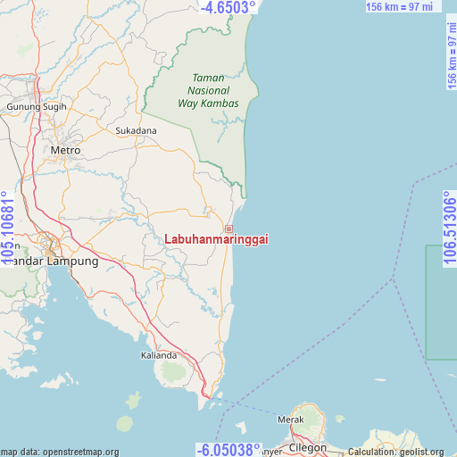 Labuhanmaringgai on map