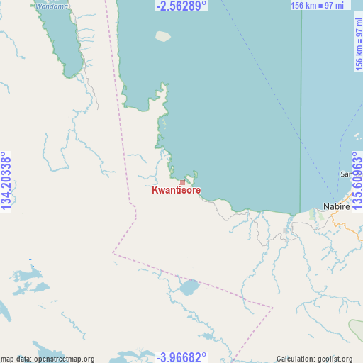 Kwantisore on map