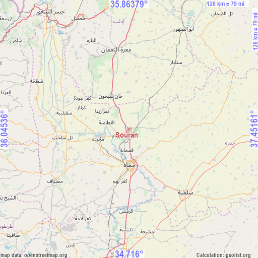 Souran on map