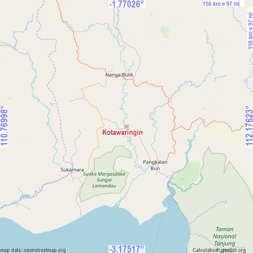 Kotawaringin on map