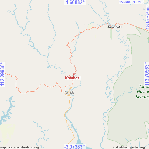 Kotabesi on map