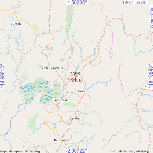 Kelua on map