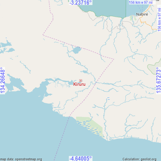 Kiruru on map