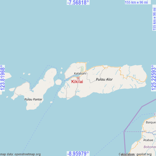 Kikilai on map