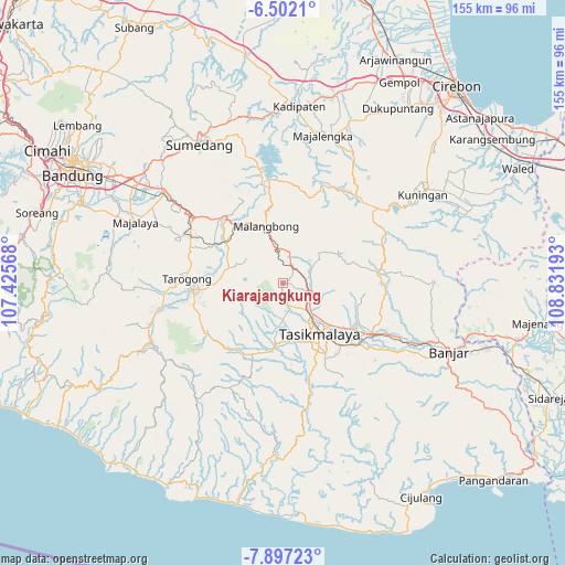 Kiarajangkung on map