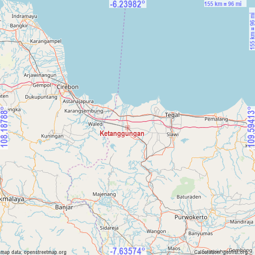 Ketanggungan on map