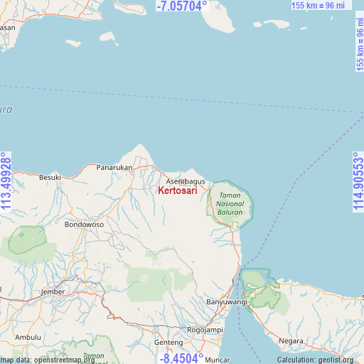 Kertosari on map