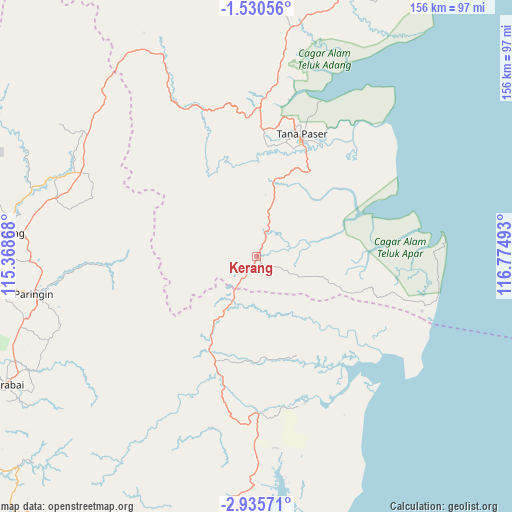 Kerang on map