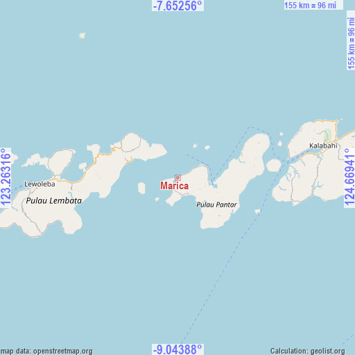 Marica on map