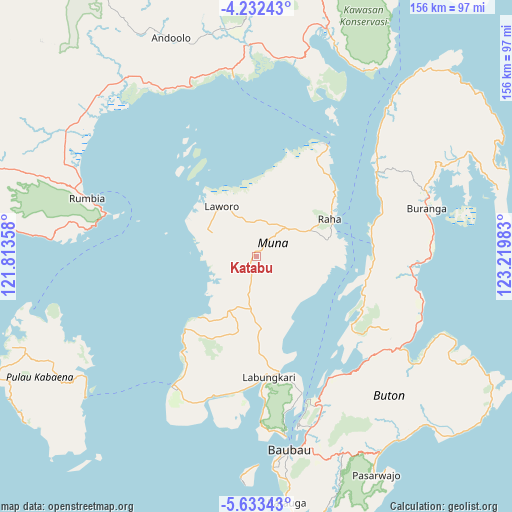 Katabu on map