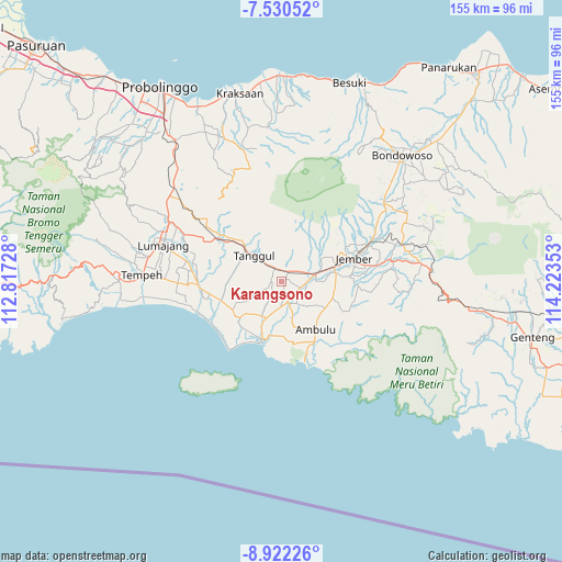 Karangsono on map