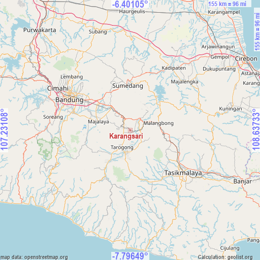 Karangsari on map
