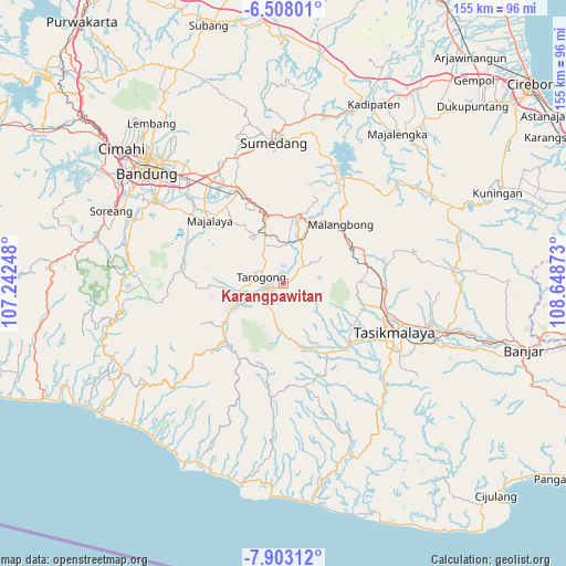 Karangpawitan on map