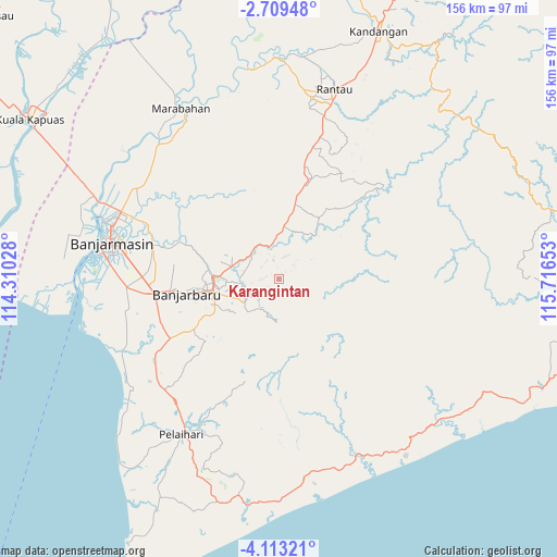 Karangintan on map