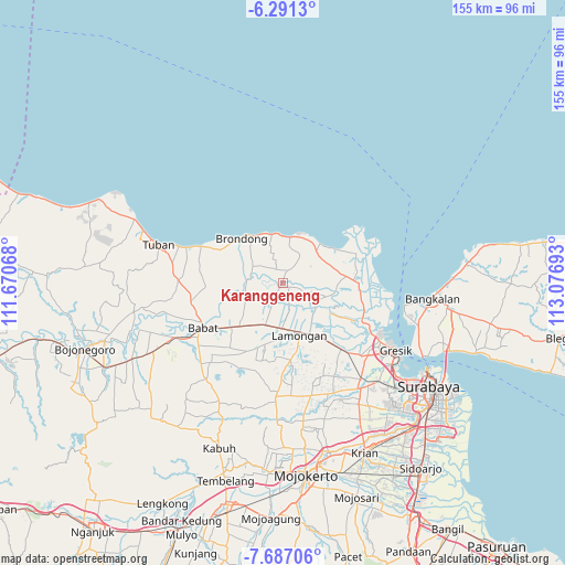 Karanggeneng on map