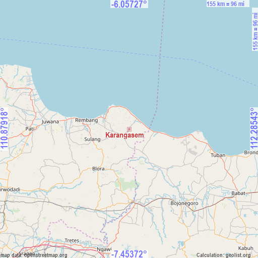 Karangasem on map