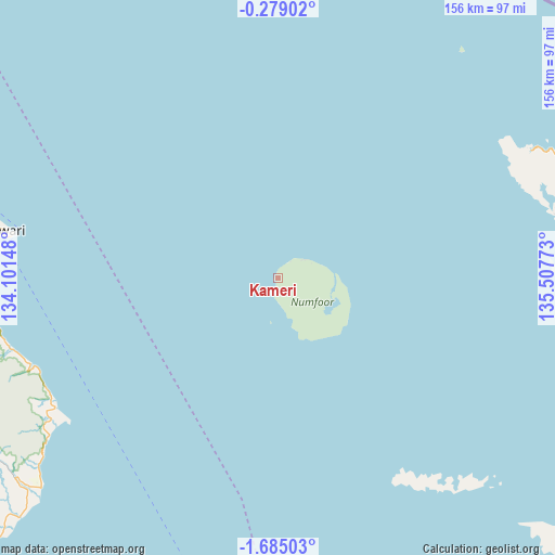Kameri on map