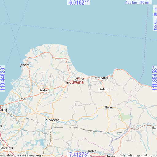 Juwana on map