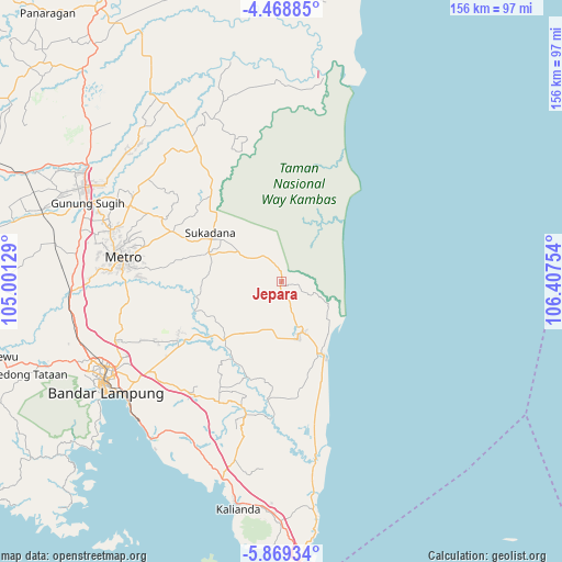 Jepara on map