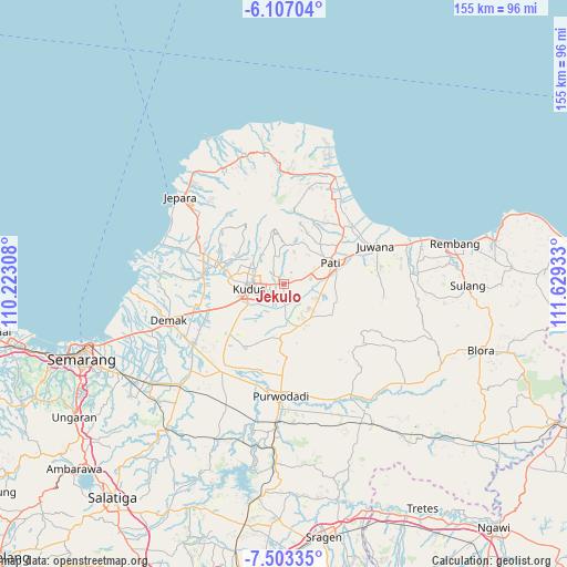 Jekulo on map