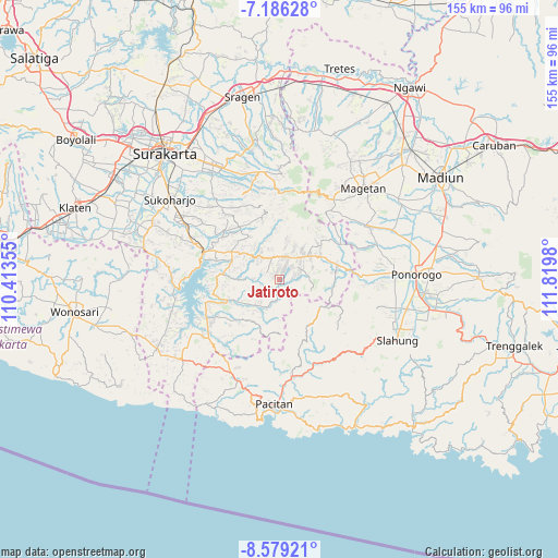 Jatiroto on map