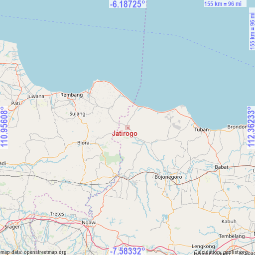 Jatirogo on map