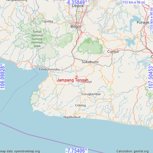 Jampang Tengah on map