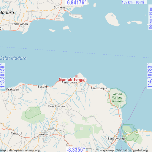 Gumuk Tengah on map