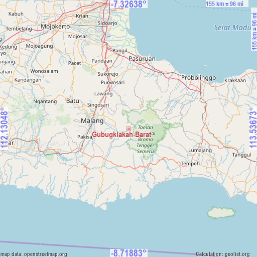 Gubugklakah Barat on map