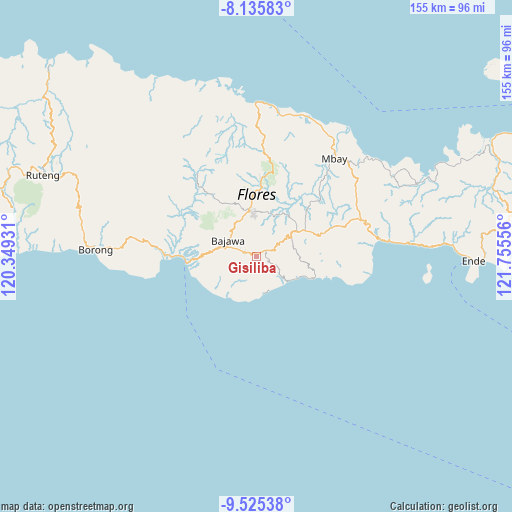 Gisiliba on map