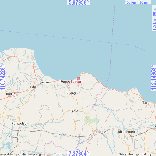 Dasun on map