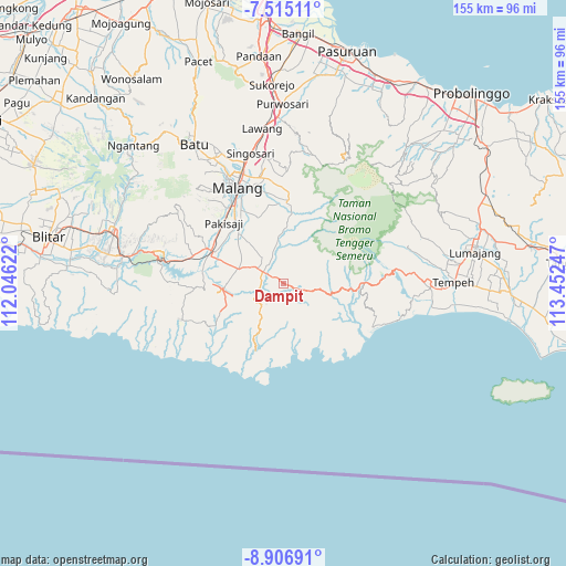 Dampit on map