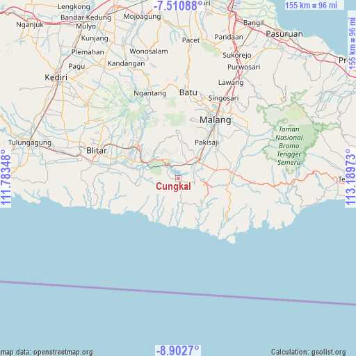 Cungkal on map