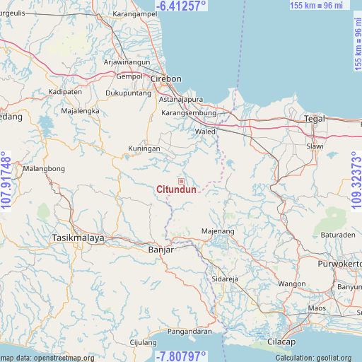 Citundun on map
