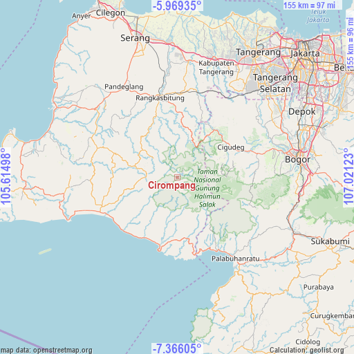 Cirompang on map