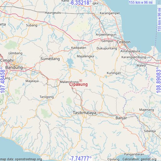 Cipasung on map